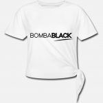 B.Black Knotted White Woman T-ShirtB.Black Knotted White Woman T-Shirt (Face)