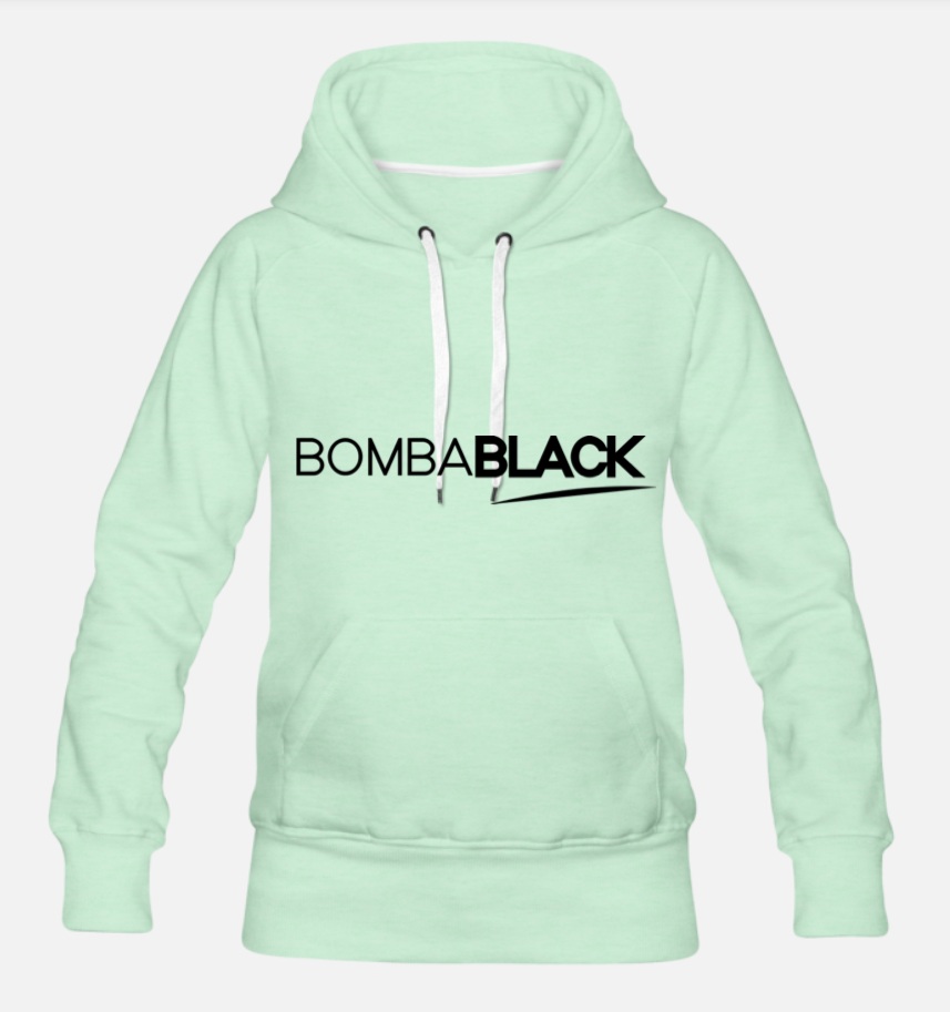 B.Black Premium Green Hooded Sweatshirt (Face)