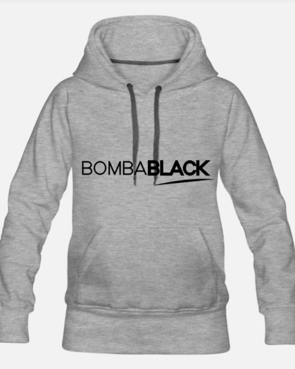 B.Black Premium Grey Hooded Sweatshirt (Face)