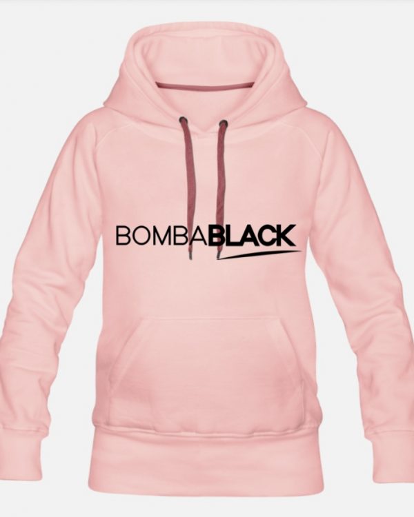 B.Black Premium Pink Hooded Sweatshirt (Face)