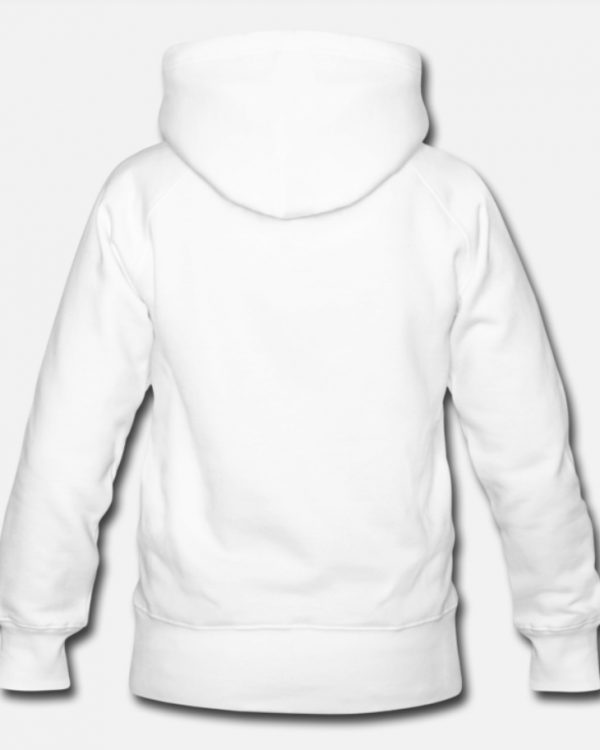 B.Black Premium White Hooded Sweatshirt