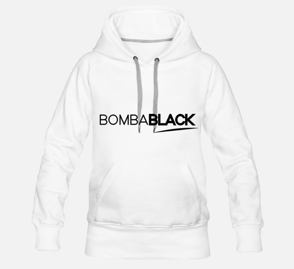 B.Black Premium White Hooded Sweatshirt (Face)