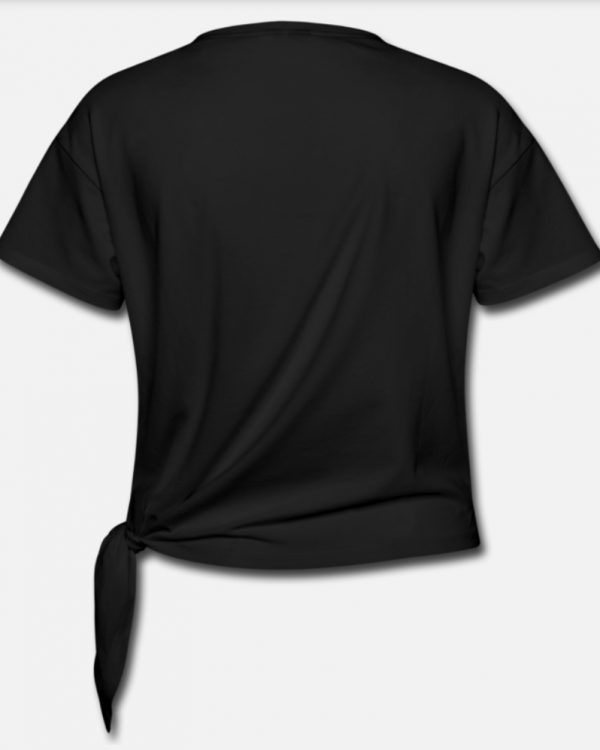 B.Blue Knotted Black Woman T-Shirt (Back)