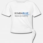 B.Blue Knotted White Woman T-Shirt (Face)