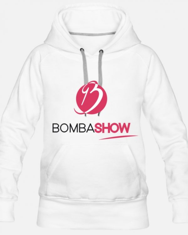 B.Show Premium White Hooded Sweatshirt (Face)